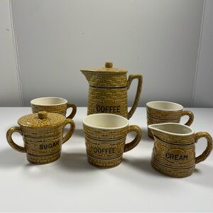 Royal sealy decorative coffe set vintag Brown Coffee & Tea Accessories Set